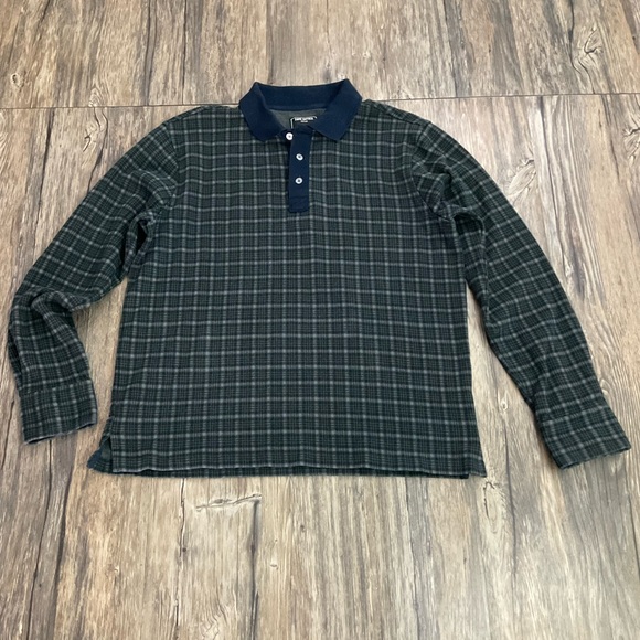 TODD SNYDER Knit Polo Long Sleeve Mens Sz M